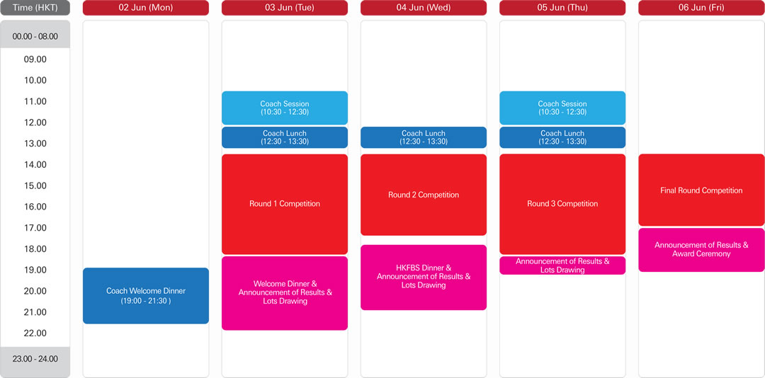 Coach Schedule